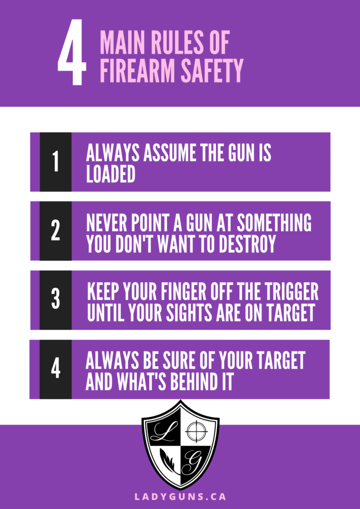 4 Main Rules of Firearms Safety Poster